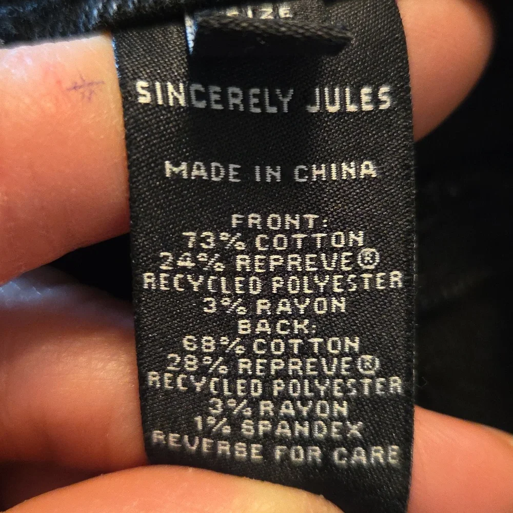 NEW SINCERELY JULES Cargo Midi Skirt‎ Denim Black Womens Size 7/28